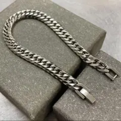 6面カット喜平ブレスレット 21cm ステンレス チェーンブレスレット