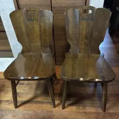人気✨️karimoku カリモク RUSTIC 椅子 チェア　2脚セット ①のサムネイル