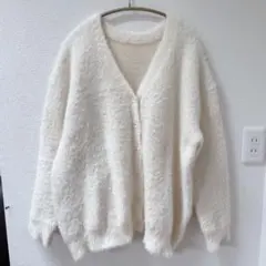 【匿名配送】AZUL ホワイト Vネック カーディガン