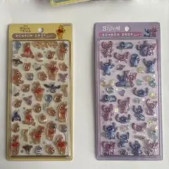 【正規品】ボンボンドロップシール くまのプーさん＆スティッチ 2枚セット