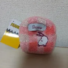 SNOOPY スヌーピー 刺繍 ミニポーチ カラビナ付き ピンク ポーチ ミニ