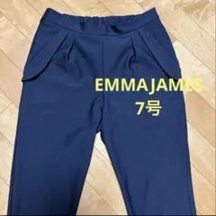 美品★EMMAJAMESレディース　ボトムス　テーパードパンツ　総ゴム　紺　S