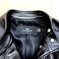 COACH 黒 レザー ダブルライダースジャケット  極美品 COACH 黒 レザー ダブルライダースジャケット 極美品