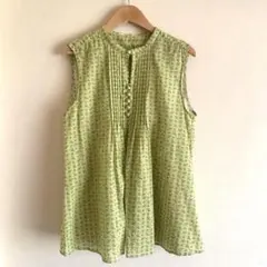☆美品 ENZOBLUES エンゾーブルース シアートップス ノースリーブ 韓国 