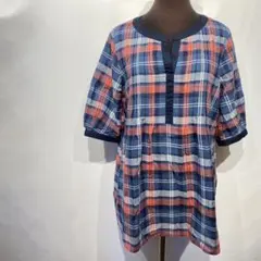 CORDIER コルディア トップス ブラウス キーネック マルチチェック 40のサムネイル