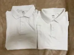 UNIQLO エアリズムコットンカノコポロシャツ　白　2枚セット　Lサイズ