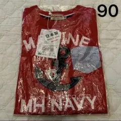 新品未使用★ ミキハウス　半袖　 Tシャツ　プッチー　マリン　90