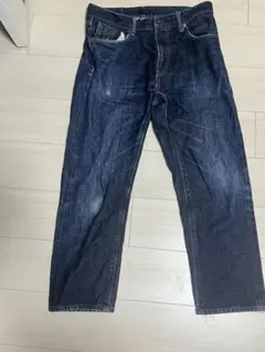 UNIQLO ダークブルー ストレートカットデニム W32