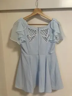 水色フリルセットアップ 発表会 お呼ばれ 子ども