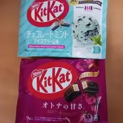 【新発売】KitKatサーティワンコラボ チョコレートミントアイス味含む 2種のサムネイル