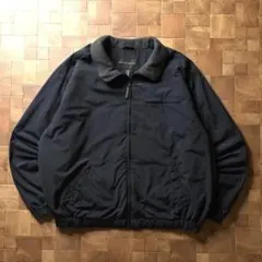 Croft&Barrow　ナイロンジャケット　無地　裏フリース　ネイビー　XL