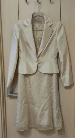 ジャケット付き ワンピーススーツ 3点セット フォーマル オールシーズン