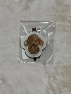 犬の刺繍キーホルダー