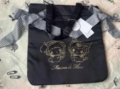 Maison de Fleurs 黒 リボン付きメロクロトートバッグ