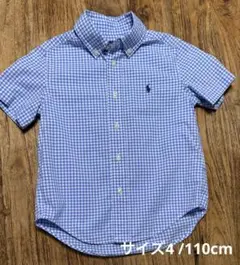 ラルフローレン　半袖チェック　ボタンダウンシャツ