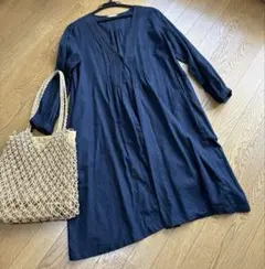 ご専用です！スタジオクリップの濃紺シャツワンピース！羽織！綿100%