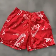 NIKE ロゴプリント ショートパンツ Mサイズ レッド 水着