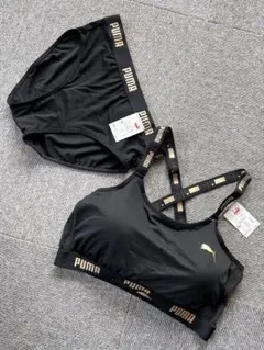 《PUMA》スポーツブラ ショーツ セット　Lサイズ［gol-3］