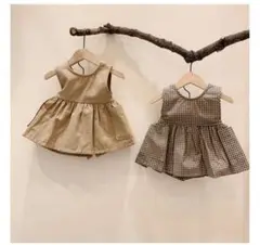 リバーシブルエプロンワンピース 80cm ベビー キッズ
