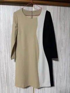 カラーブロックデザイン ワンピース