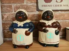 Manyマニー黒人アントクッキージャーカントリー雑貨アンティークヴィンテージ①のサムネイル