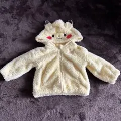 最終価格‼️ モンポケ ピカチュウ もこもこパーカー 80cmのサムネイル