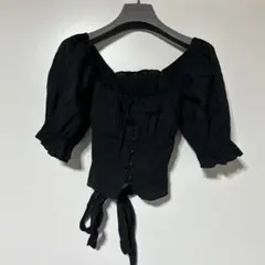 ソニョナラ　ブラウス オフショルダー　シャーリング リボンのサムネイル