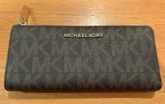 MICHAEL KORS ロゴ入り長財布 ネイビー