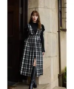 herlipto Coutume Plaid Flare Dress Mサイズ - メルカリ
