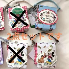 新品★ディズニー ミラー付きポーチ　小物入れ　ミッキーマウスピクニック　しまむら