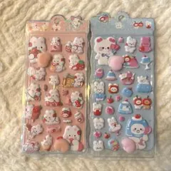 おしりぷにぷにシール ぷくぷくシール 立体シール うさぎ おしりシール