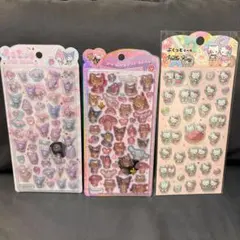 正規品 サンリオ うるちゅるポップシール 日焼けキティ マイメロ クロミ 3枚