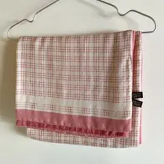 ハロッズ　シルク　カシミヤ　ピンク　チェック柄ストール　Harrods