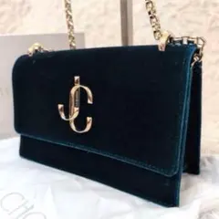 未使用級極美品✨️ジミーチュウ ベルベット ヴァレンヌ チェーンショルダーバッグのサムネイル