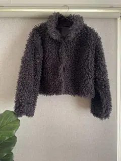 【GRL】ダークグレー フリース ボアジャケット M