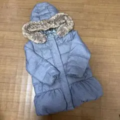 【美品】GLOBAL WORK フード付きダウンコート グレー Ｍ100-110