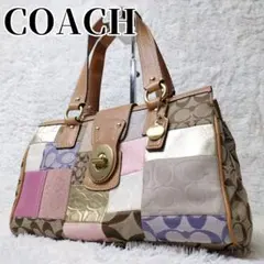 希少✨COACH コーチ パッチワーク マルチカラー Y2K ハンドバッグ メルカリ