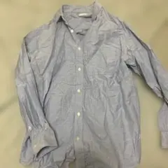 GU 100%コットン 長袖シャツ ライトブルー