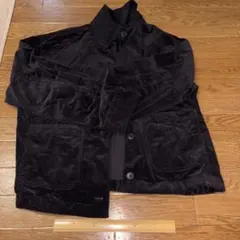12 ユニクロ UNIQLO コーデュロイ ジャケット 上着 XL ブラック 黒