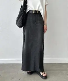 リヴドロワ モン right denim スカート デニム カーゴスカート　36のサムネイル