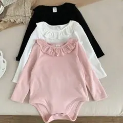 フリル付き　ロンパースボディースーツ　3点セット　SHEIN 1-3M 60cm