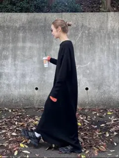 CIAOPANIC TIPY［pon企画］ウール混クルーネックニットワンピース