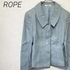 ROPE ジャケット ポケット付き シンプル 裏地付き ウール混 キュプラ