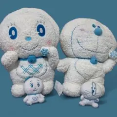 【激レア・限定】ドラえもん＆ドラミちゃん 雪だるま 特大ぬいぐるみ プライズ品