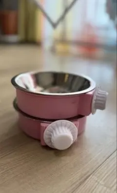 ケージ取り付け用 ペット用食器 2個セット ピンクのサムネイル