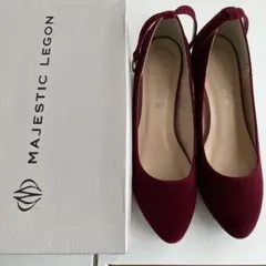MAJESTIC LEGON 赤いベロア靴　Lサイズのサムネイル