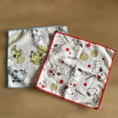 スヌーピー　キッチンクロス　タオル　ハンカチ　ふきん　2枚セット