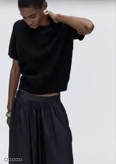 H&M ファインニットセーター ブラック【S】