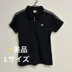 New Balance ポロシャツ 半袖 ブラック L ニューバランハーフジップのサムネイル