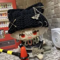 コウモリチャーム付き【匿名配送】にじぱぺっと　にじぱぺ　ぬい服　猫耳ニット帽